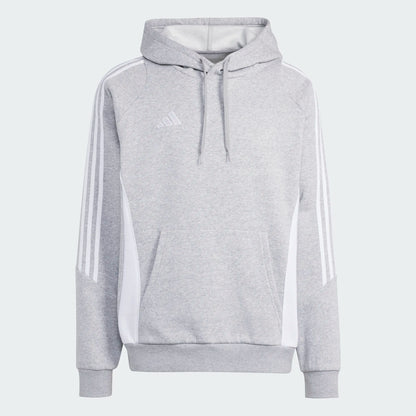 adidas Men's Tiro 24 Sweat Hoodie Medium Grey Heather/White (Front)