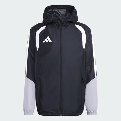 adidas Men’s Tiro 26 Competition All Weather Jacket Black Ltonix White Front