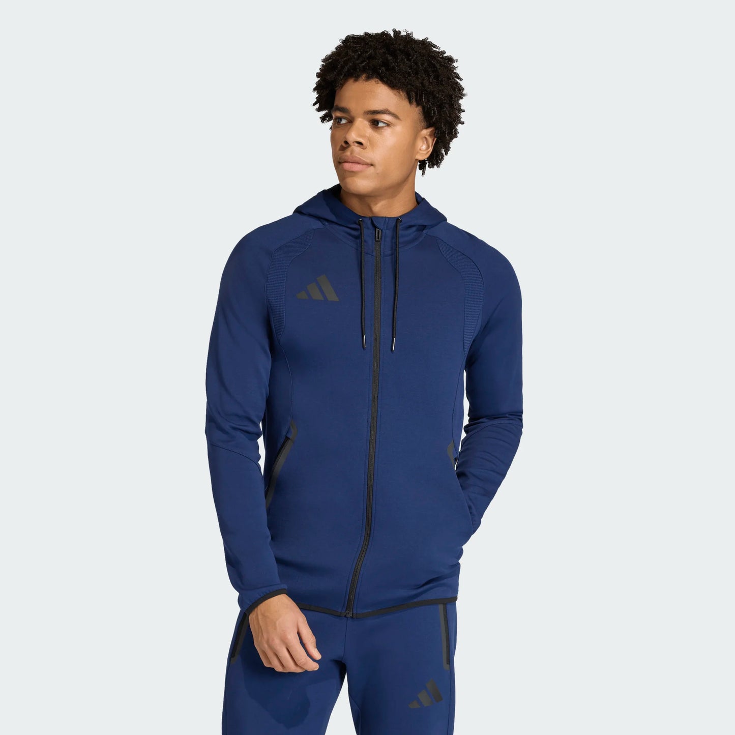 adidas Men's Tiro Travel Sweat Hood Team Navy Blue back