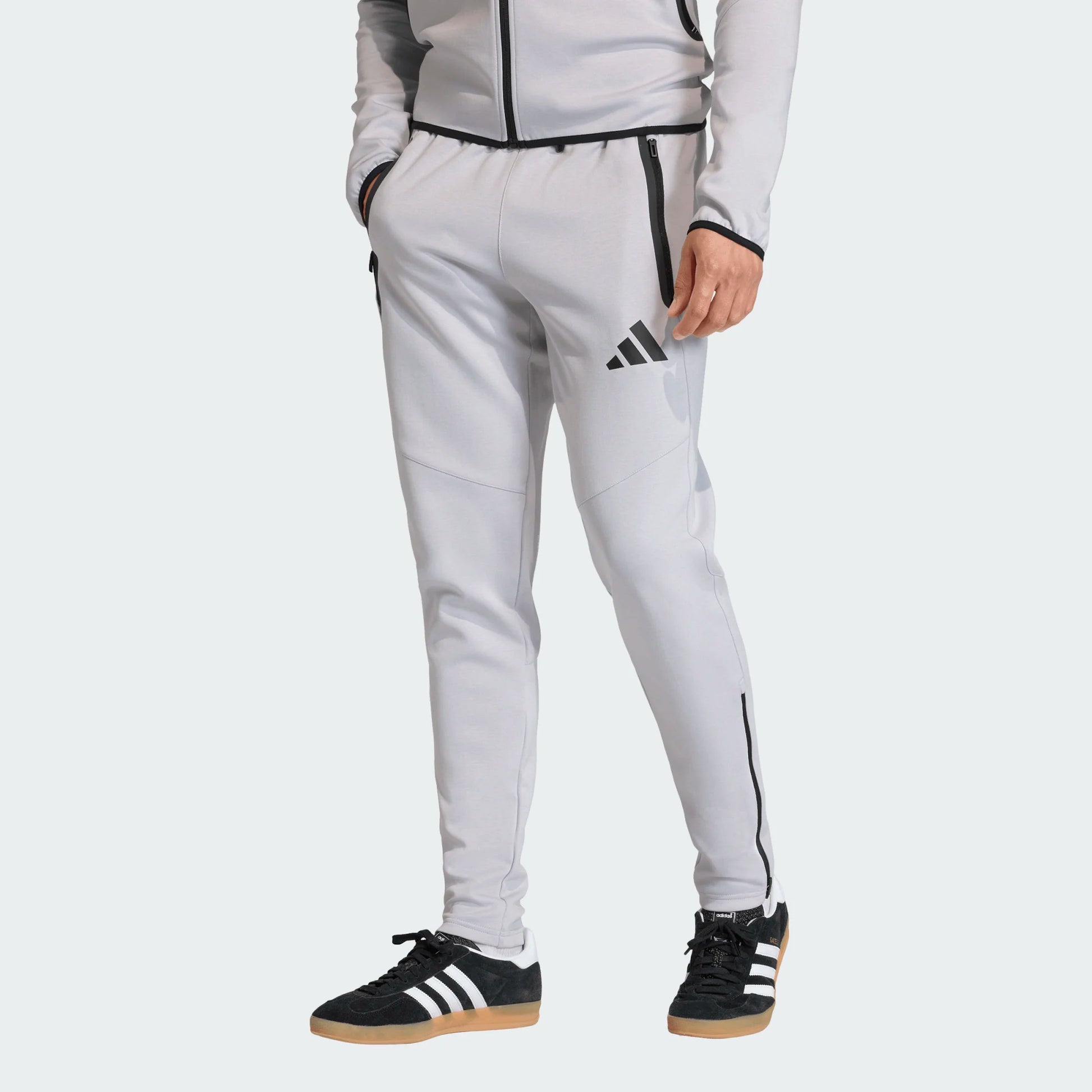 adidas Men's Tiro Travel Sweat Pants Team Light Grey full