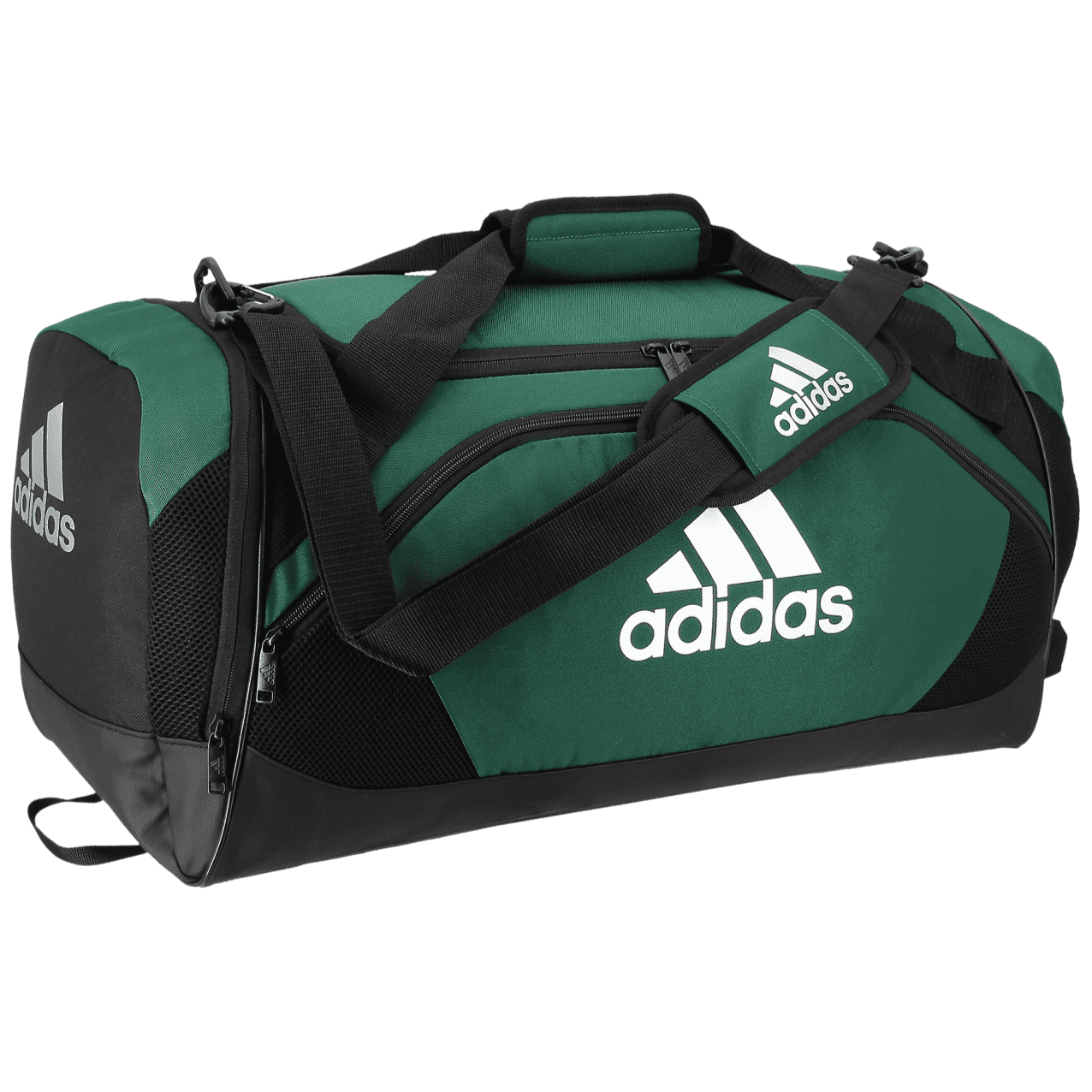 adidas Team Issue II Medium Duffel Bag Dark Green-White (Front)