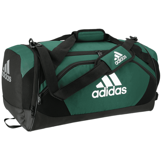 adidas Team Issue II Medium Duffel Bag Dark Green-White (Front)