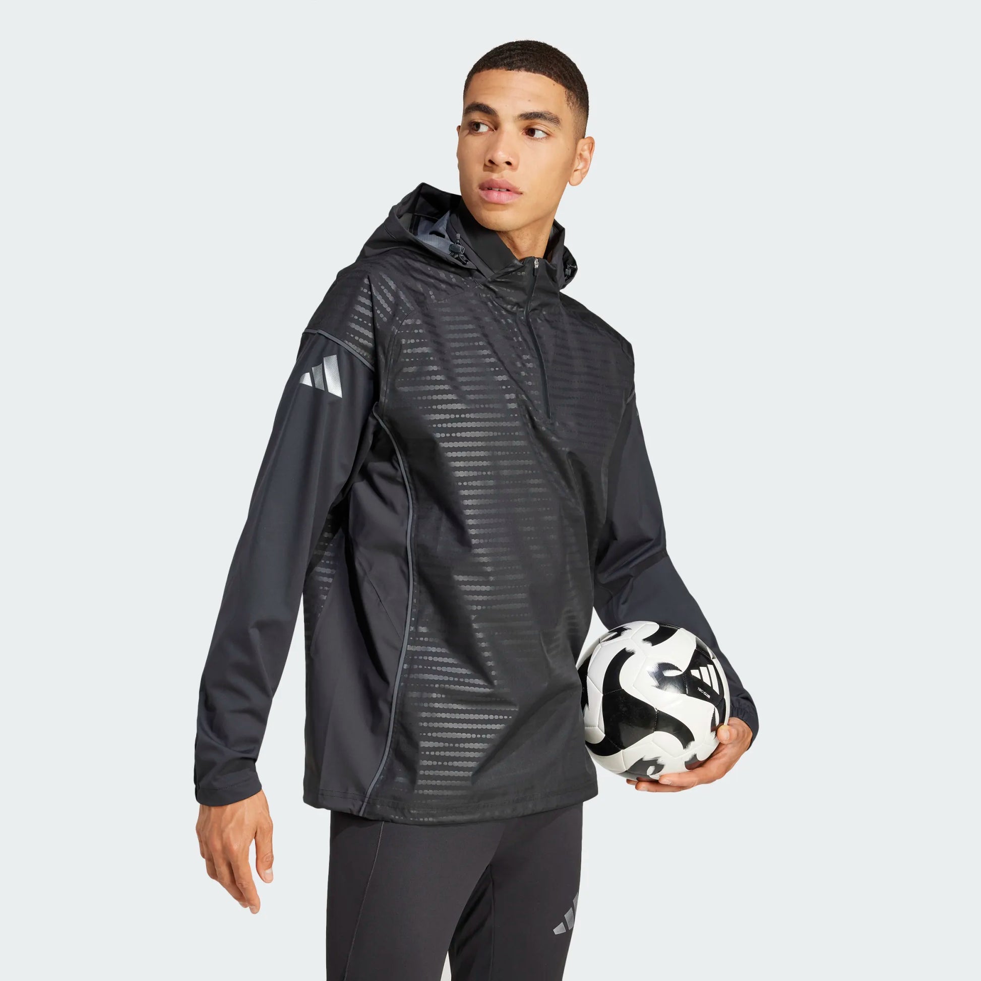 adidas Men's Tiro 25 Pro Rain Top Black (Model - Side)