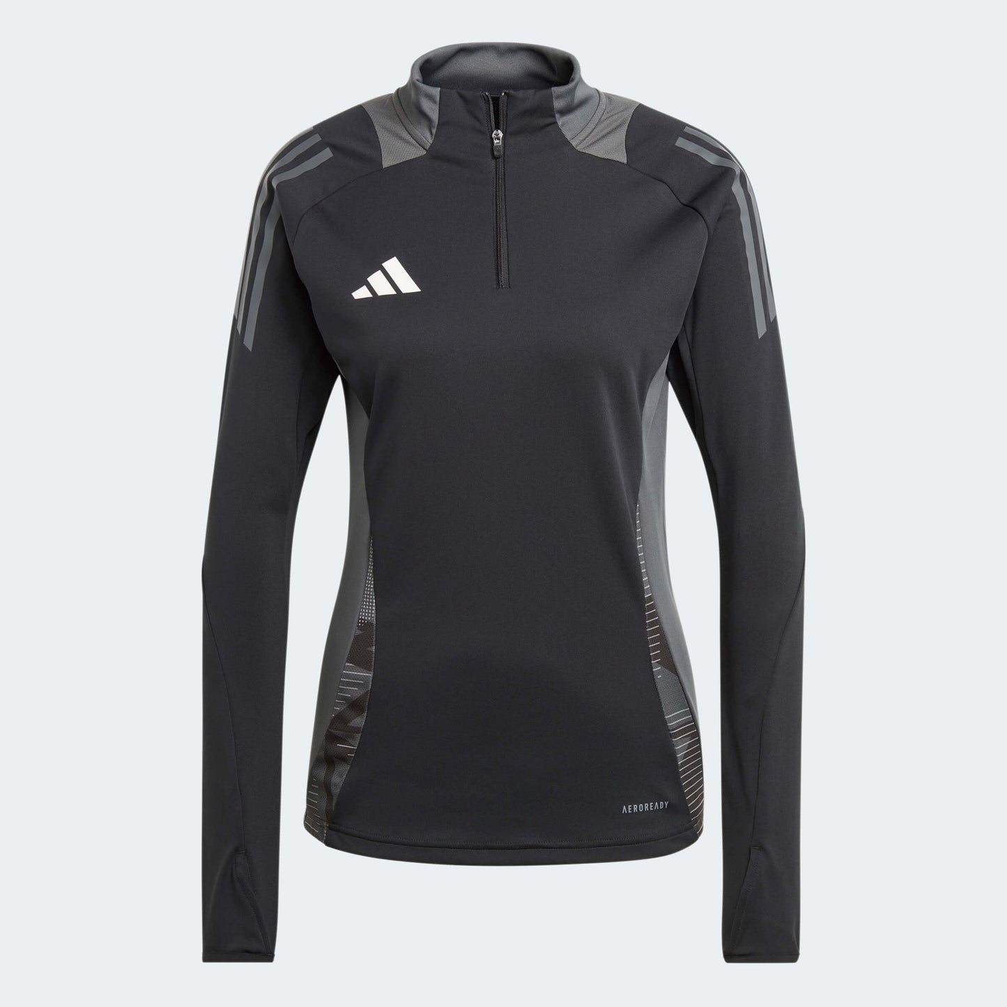 adidas WOMEN Tiro24 Competition Training Top Black-Team Dark Grey (Front)