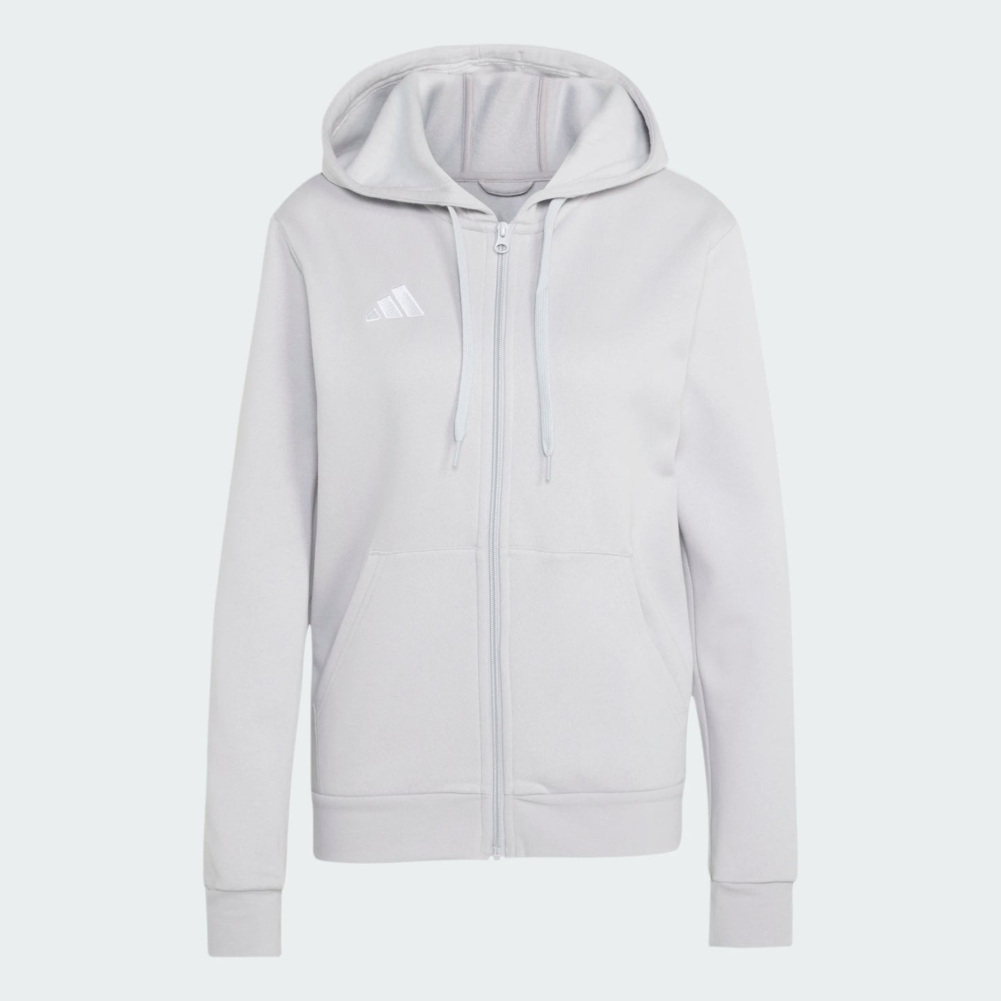 adidas Women's Entrada 26 Full Zip Hoodie Team Light Grey