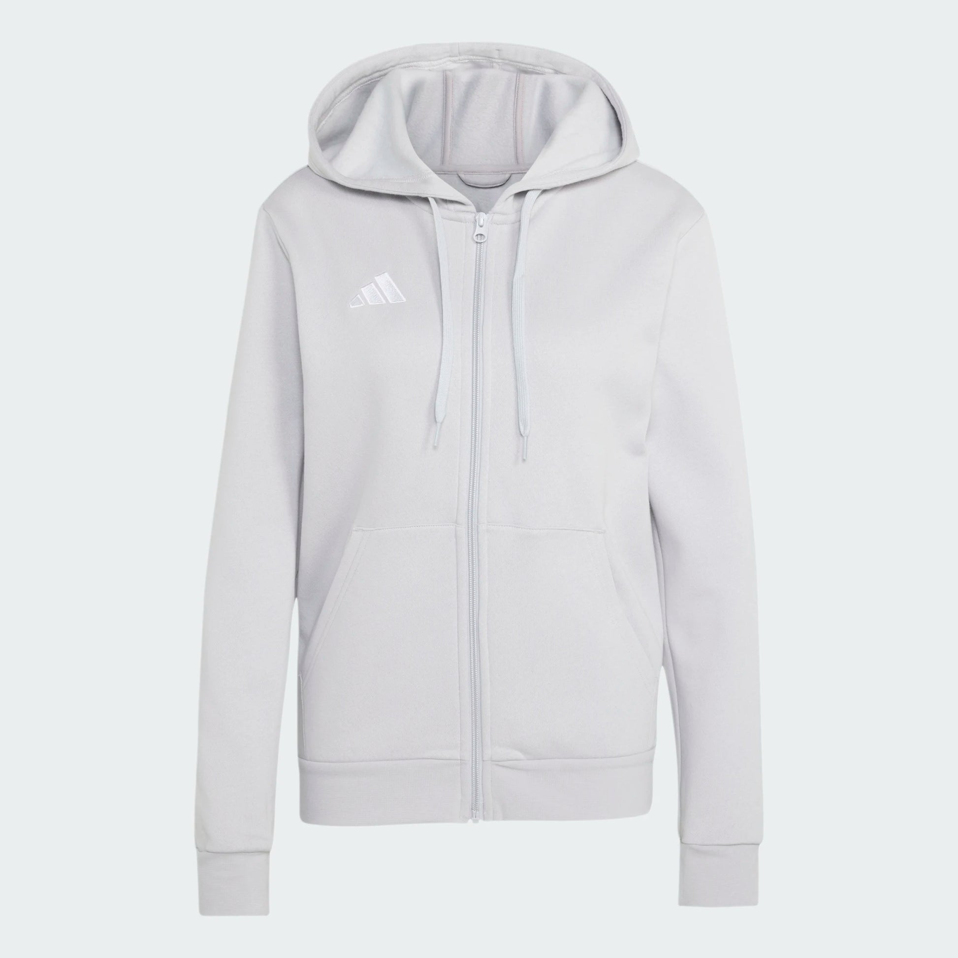 adidas Women's Entrada 26 Full Zip Hoodie Team Light Grey