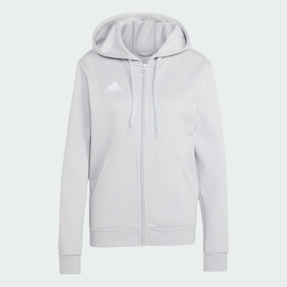adidas Women's Entrada 26 Full Zip Hoodie Team Light Grey