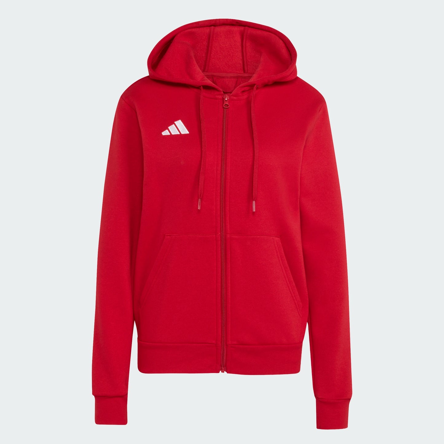 adidas Women's Entrada 26 Full Zip Hoodie Team Power Red