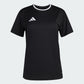 adidas Women's Entrada 26 Polyester Tee Black White front