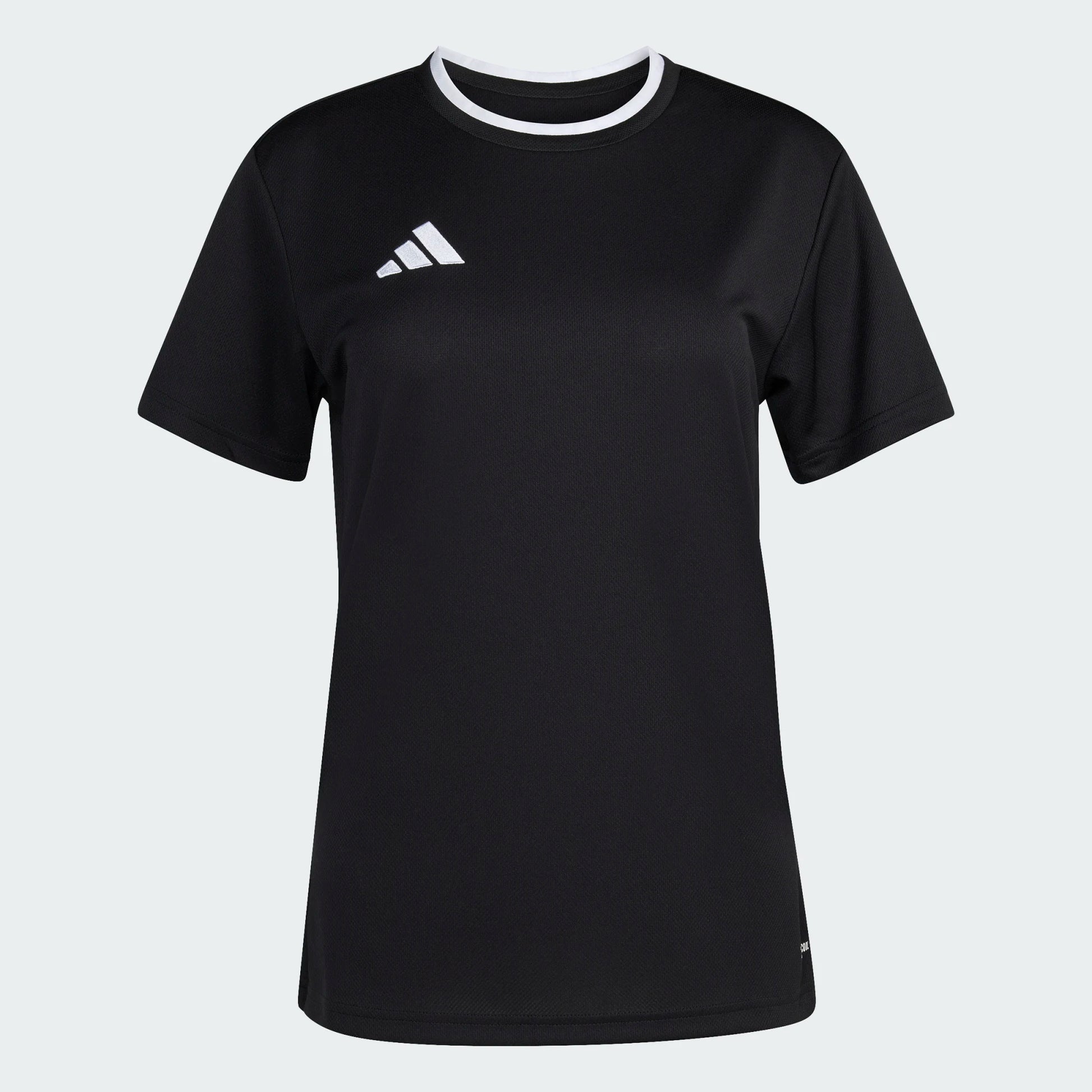 adidas Women's Entrada 26 Polyester Tee Black White front