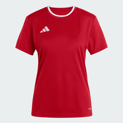 adidas Women's Entrada 26 Polyester Tee Team Power Red front