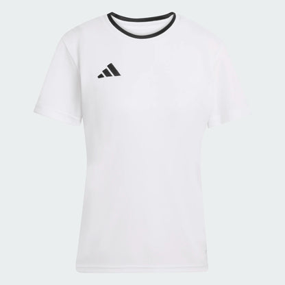 adidas Women's Entrada 26 Polyester Tee White Black front