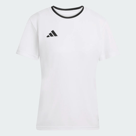 adidas Women's Entrada 26 Polyester Tee White Black front
