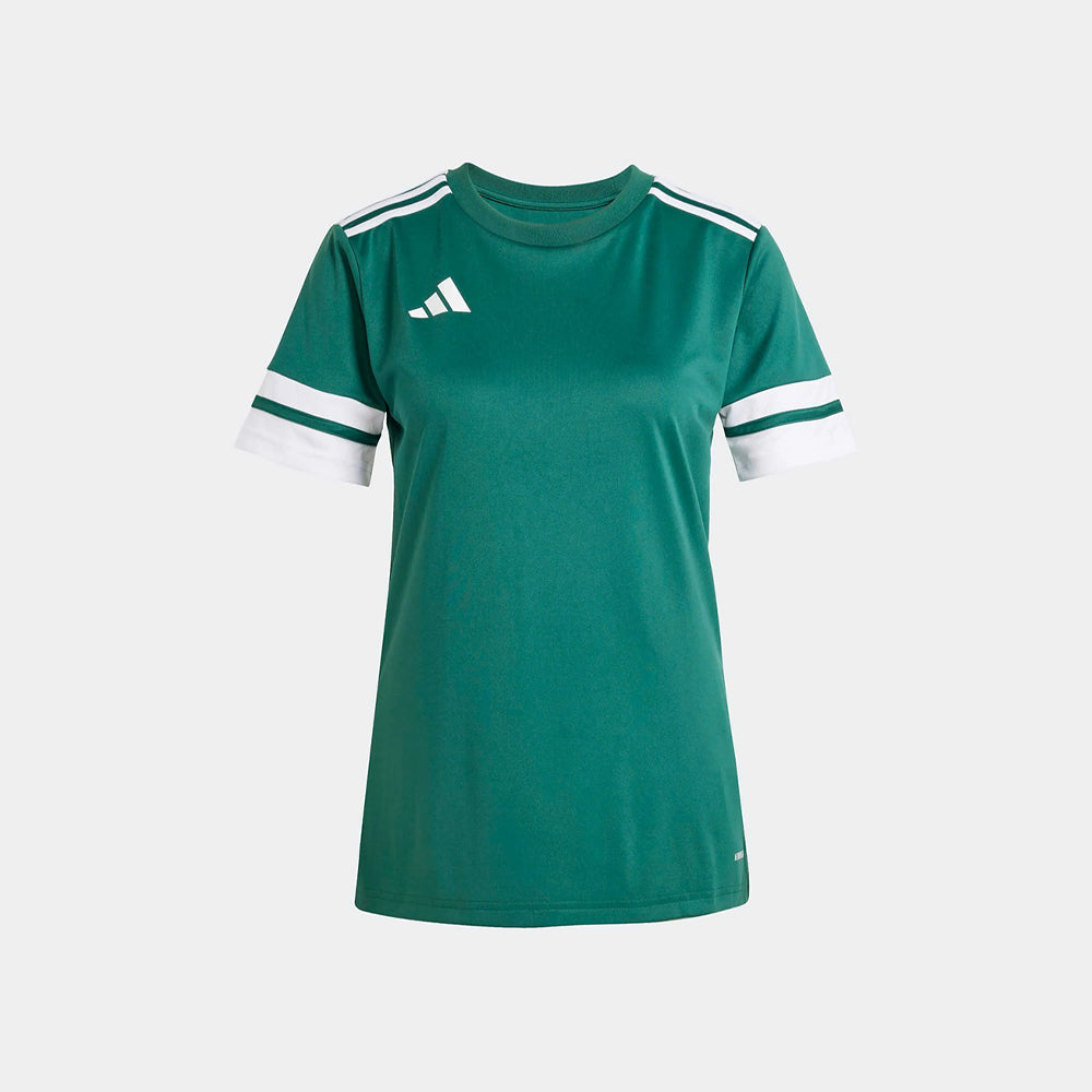 adidas Women's Squadra 25 Jersey Short Sleeve Team Dark Green/White (Front)