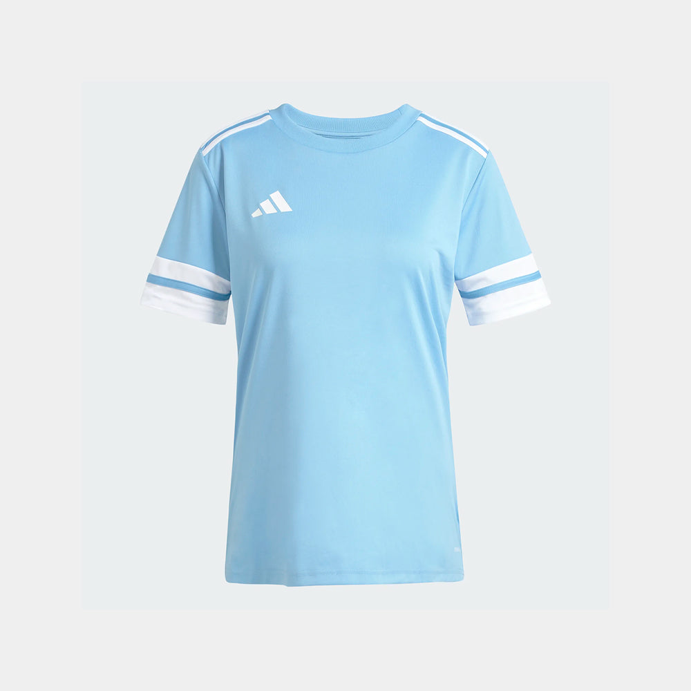 adidas Women's Squadra 25 Jersey Short Sleeve Team Light Blue/White (Front)