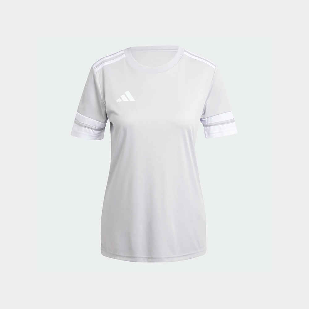 adidas Women's Squadra 25 Jersey Short Sleeve Team Light Grey/White (Front)