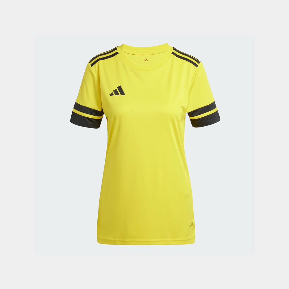 adidas Women's Squadra 25 Jersey Short Sleeve Team Yellow/Black (Front)