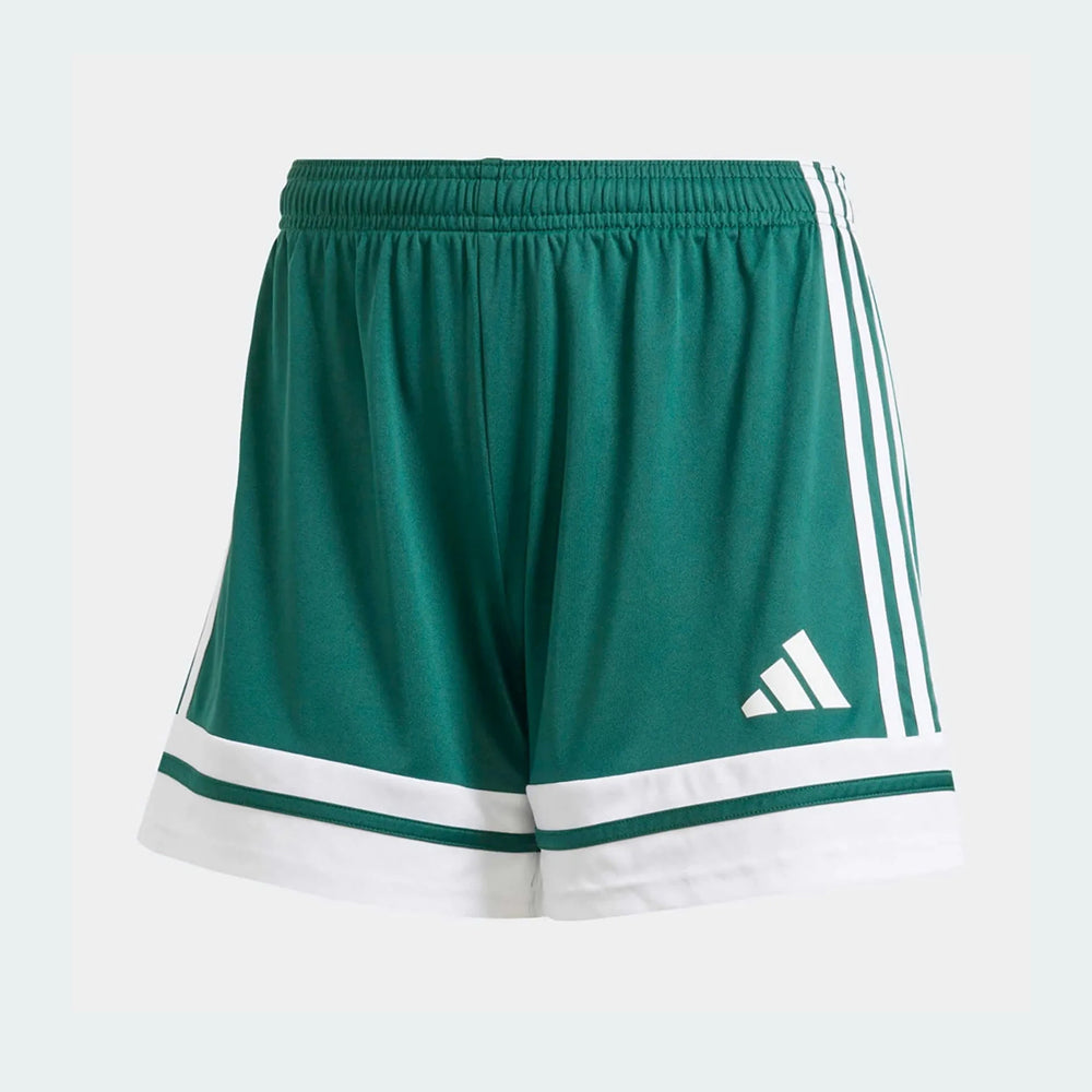 adidas Women's Squadra 25 Shorts Team Dark Green/White (Front)