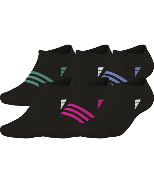 adidas Women's Superlite 3.0 6-Pack No Show Socks