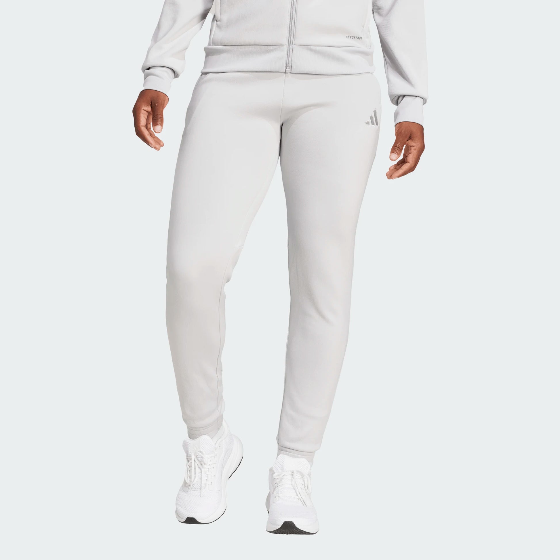 adidas Women's TIRO 25 TRAVELWEAR Pants Team Light Grey front 2