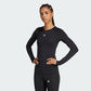 adidas Women's Tech Fit Long Sleeve Tee Black front 2
 