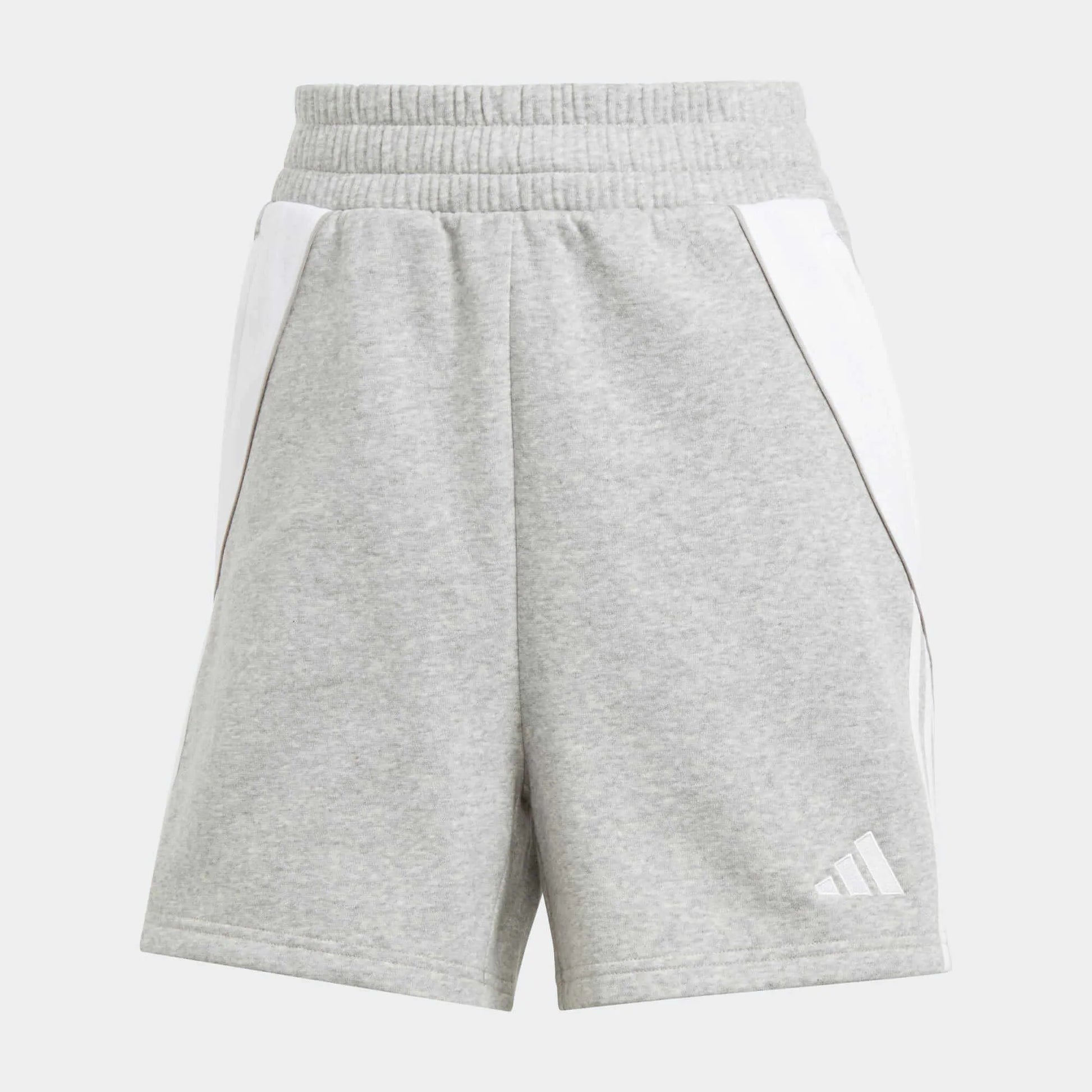 adidas Women's Tiro 24 Sweat Shorts Medium Grey Heather/White (Front)