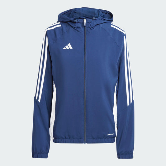 adidas Women's Tiro 24 Windbreaker Team Navy Blue 2/White (Front)