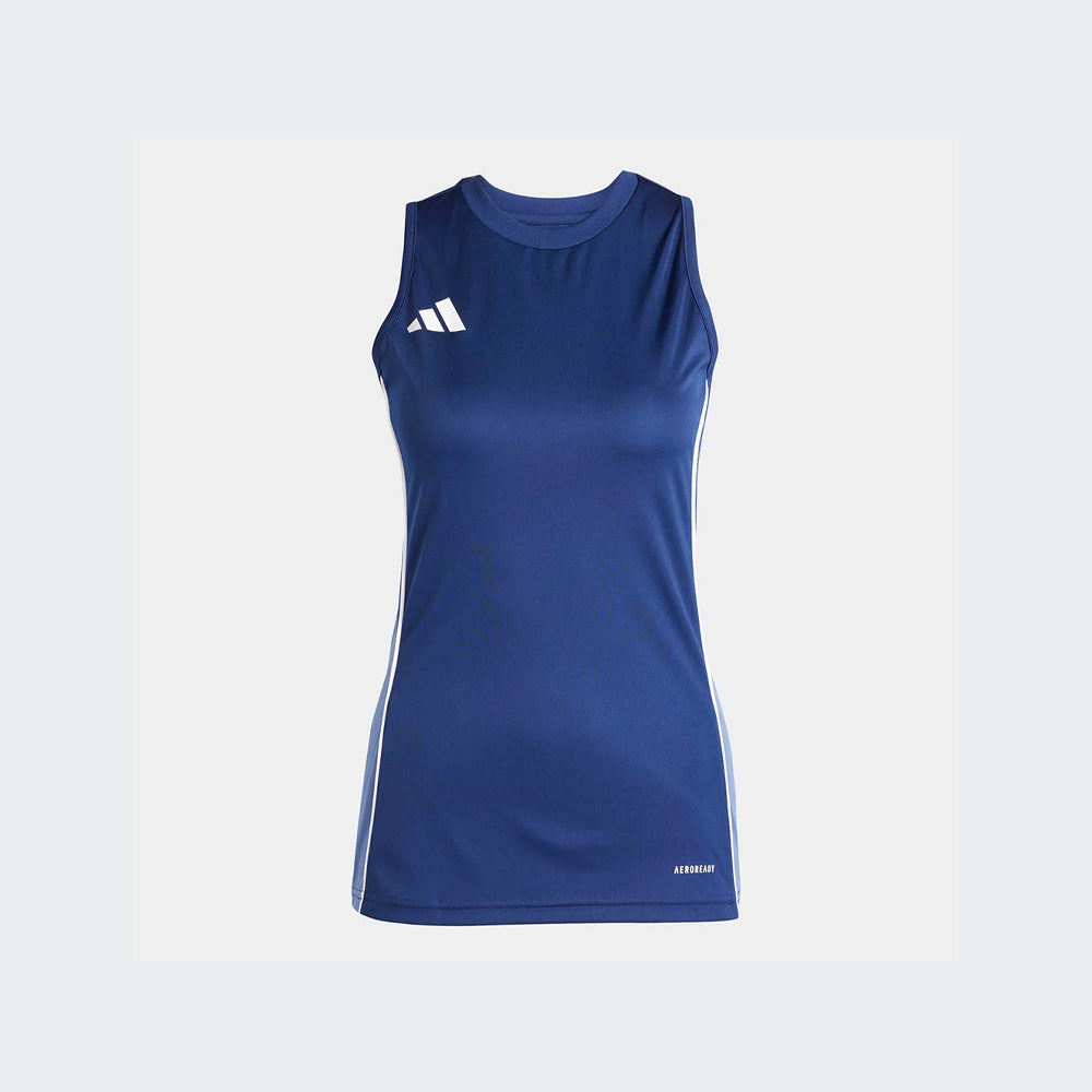 adidas Women's Tiro 25 Competition Sleeveless Jersey Team Navy Blue 2/Crew Blue (Front)