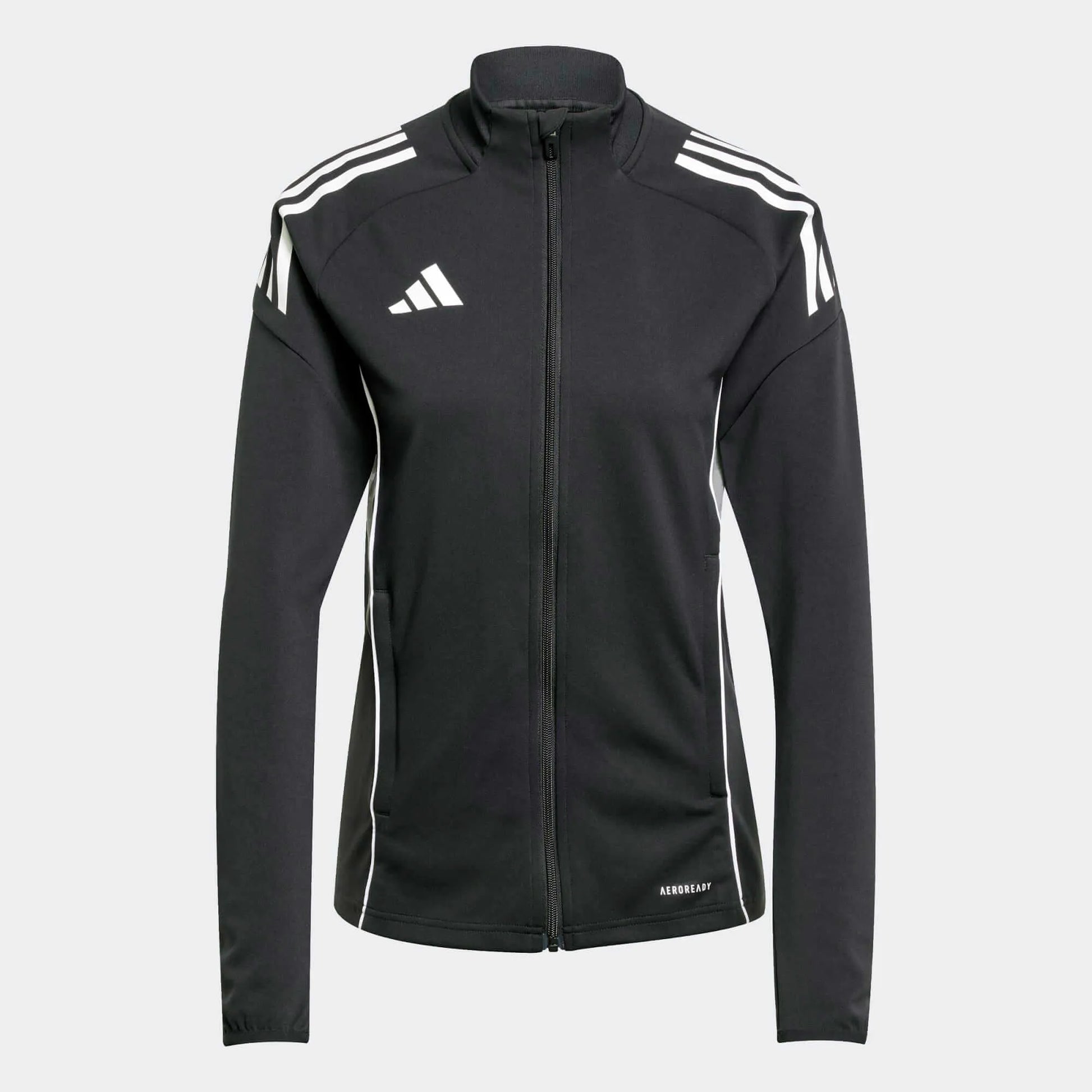 adidas Women's Tiro 25 Competition Training Jacket Black/Team Grey Four (Front)