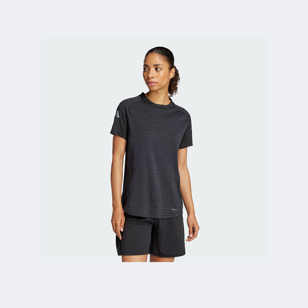 adidas Women's Tiro 25 Pro Training Jersey Black (Model - Front)