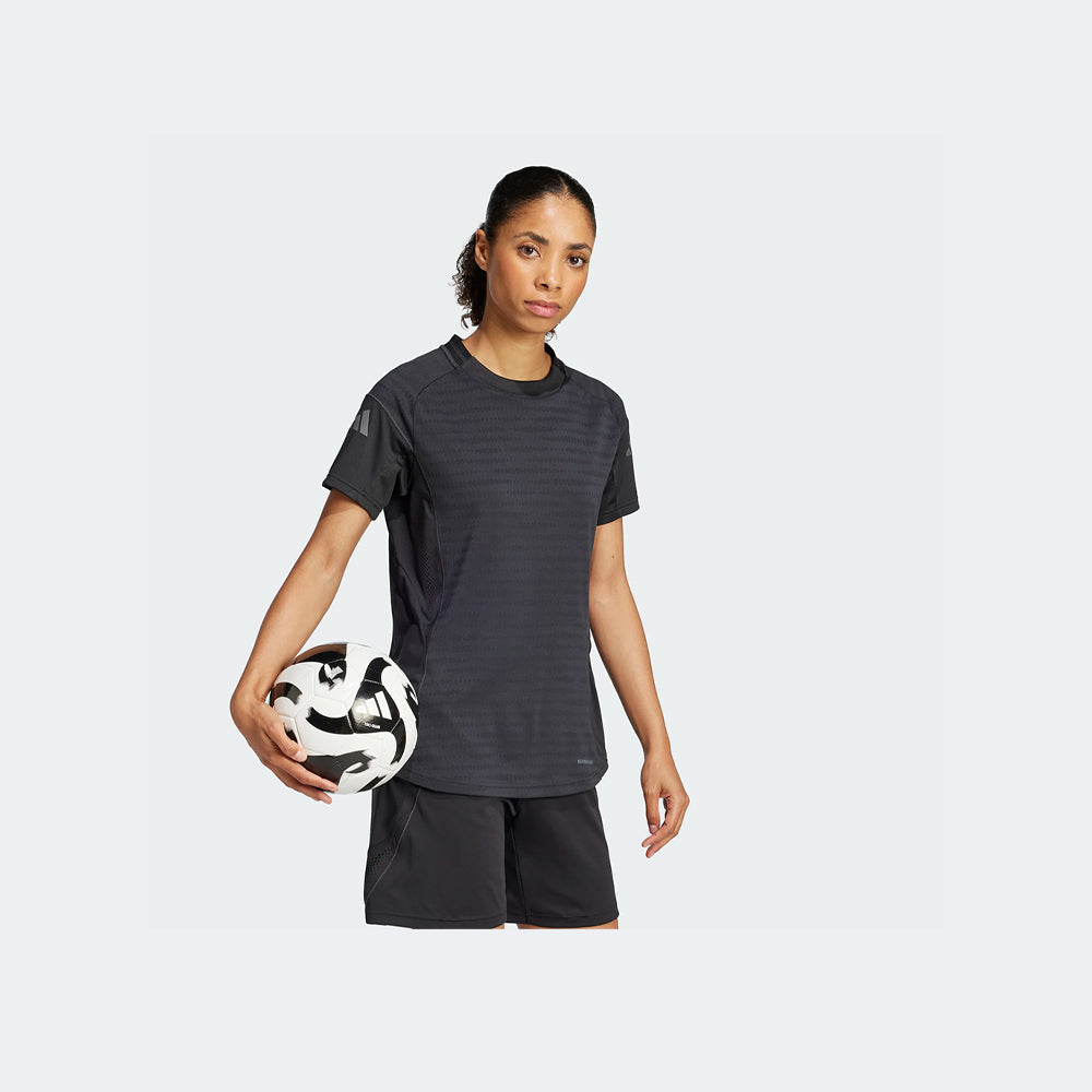 adidas Women's Tiro 25 Pro Training Jersey Black (Model - Side)