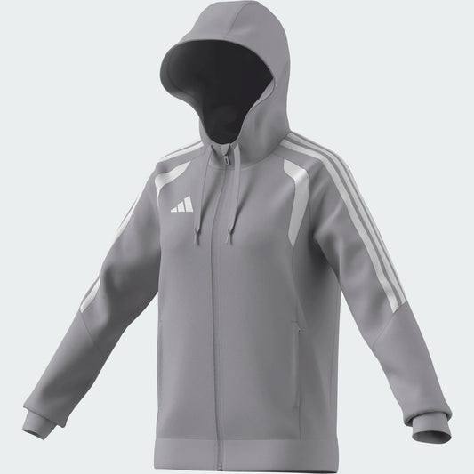 adidas Women's Tiro 26 League Sweat Full Zip Hood Team Light Grey