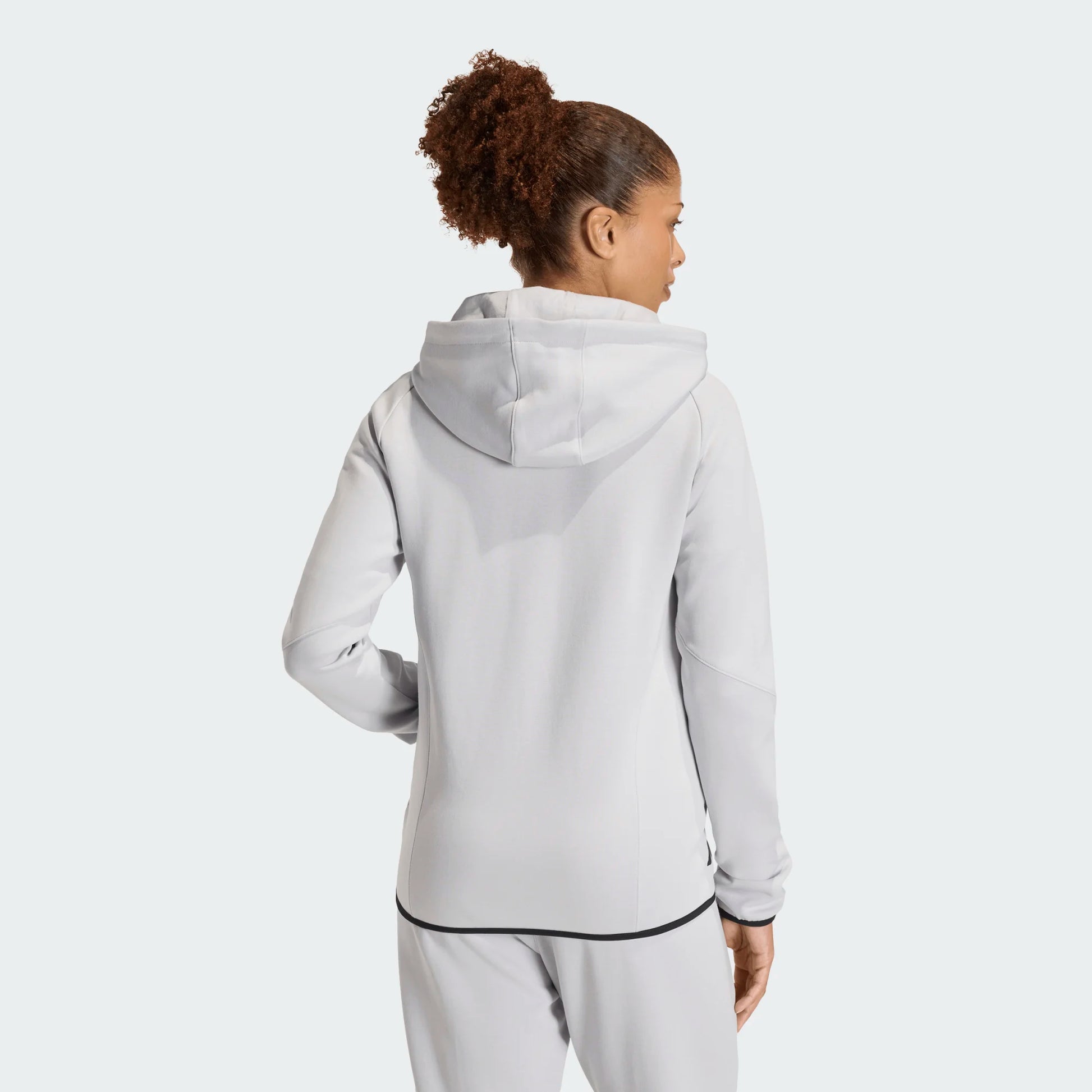 adidas Women's Tiro Travel Sweat Hoodie Team Light Grey back
