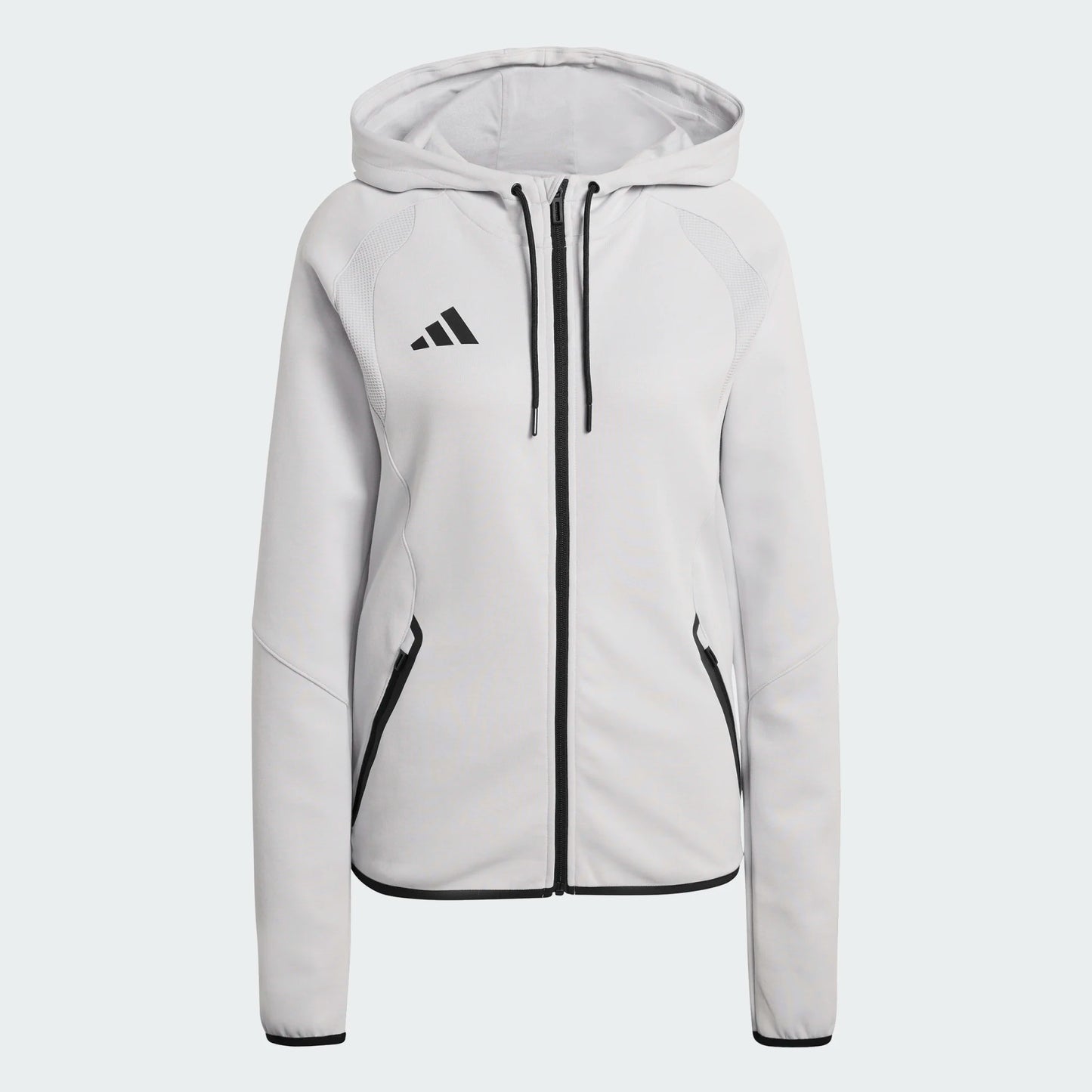 adidas Women's Tiro Travel Sweat Hoodie Team Light Grey front