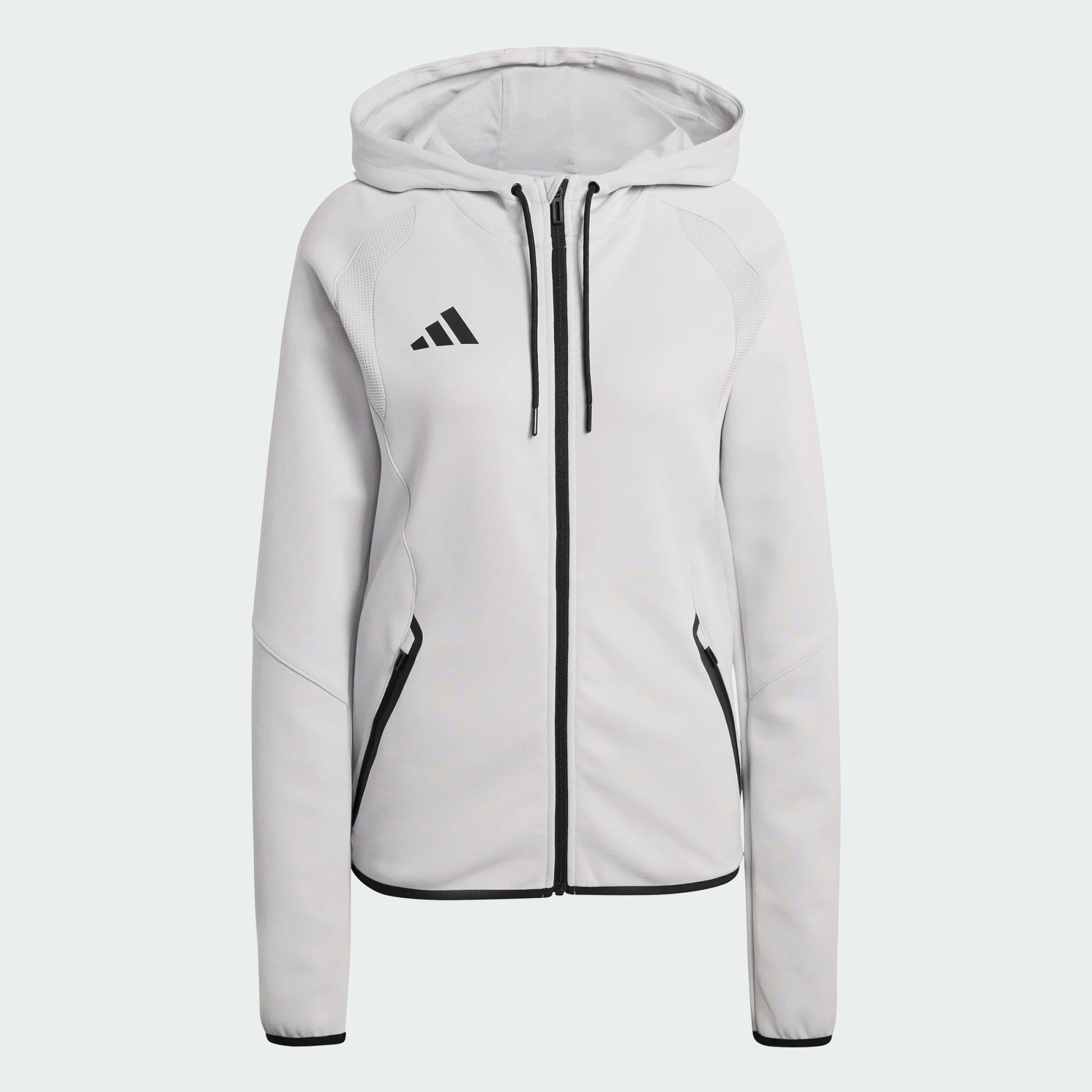 adidas Women's Tiro Travel Sweat Hoodie Team Light Grey front