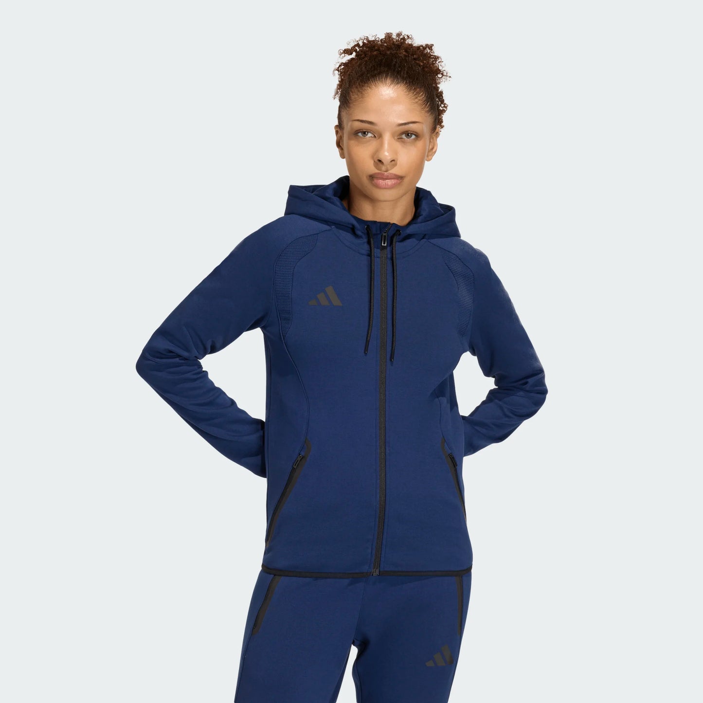 adidas Women's Tiro Travel Sweat Hoodie Team Navy Blue full