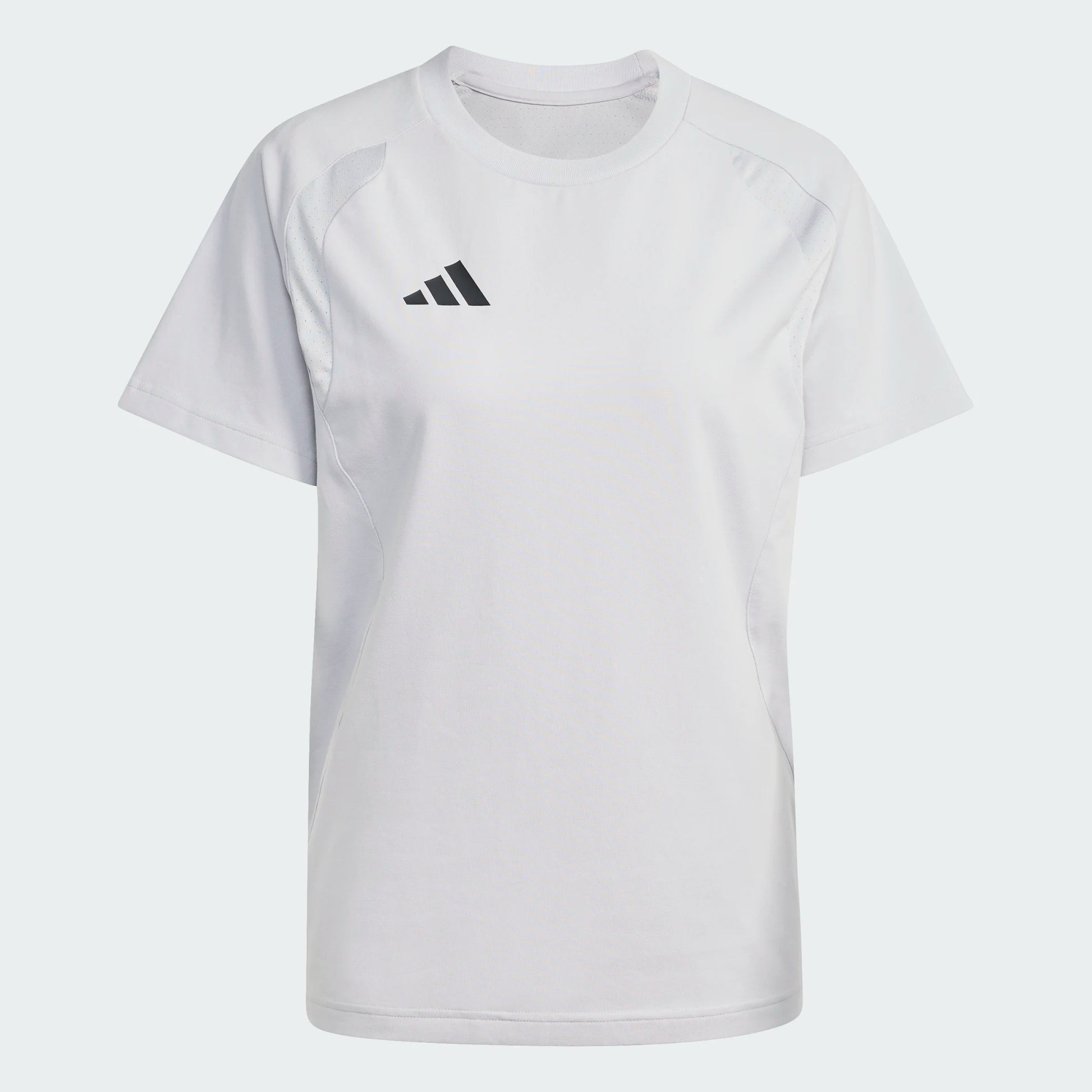 adidas Women's Tiro Travel Tee Team Light Grey front