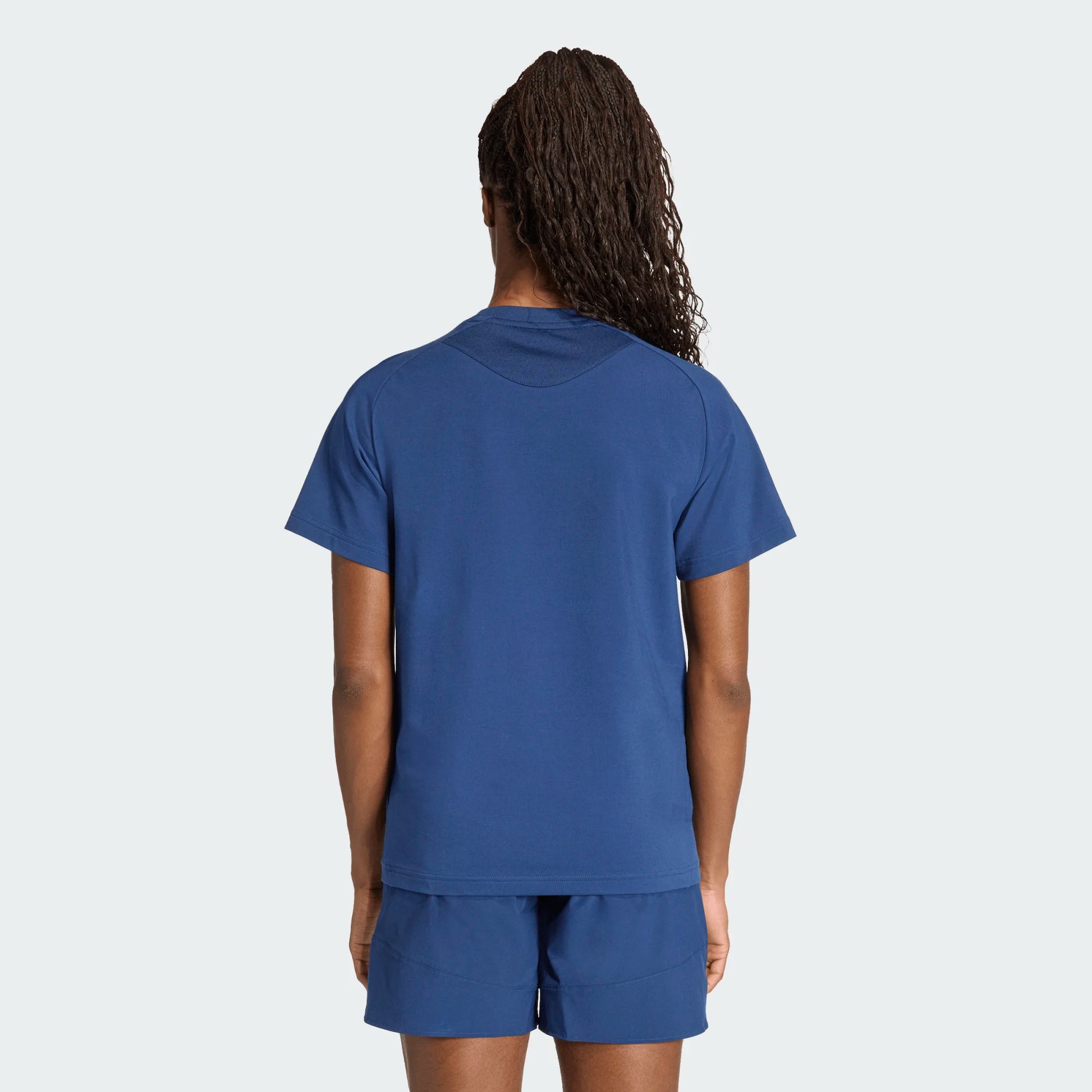 adidas Women's Tiro Travel Tee Team Navy Blue back