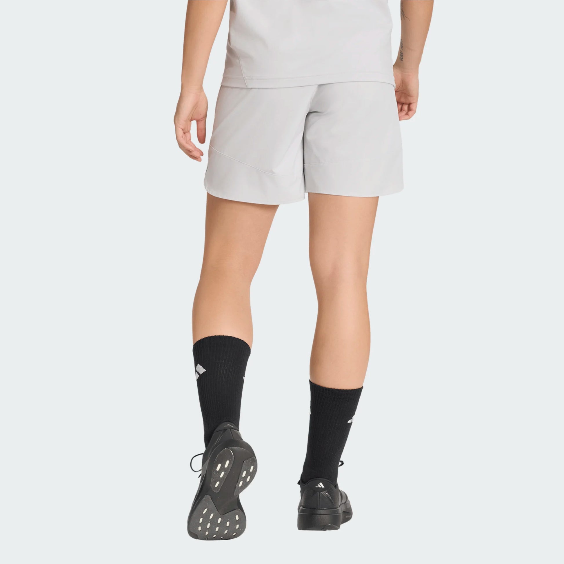 adidas Women's Tiro Travel Woven Shorts Team Light Grey back