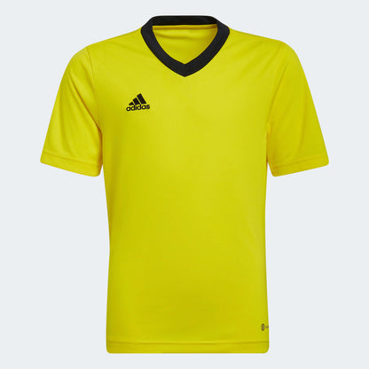 adidas YOUTH Entrada 22 Jersey Yellow-White (Front)