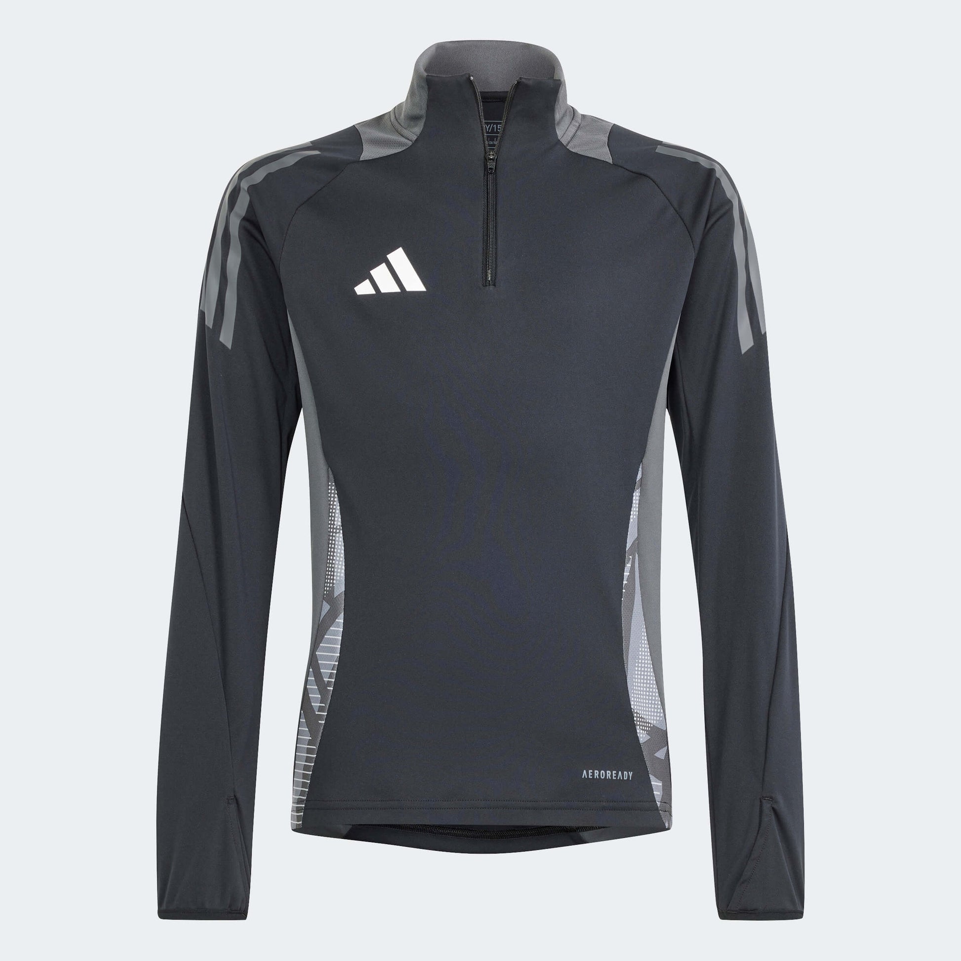 adidas YOUTH Tiro24 Competition Training Top Black-Team Dark Grey (Front)