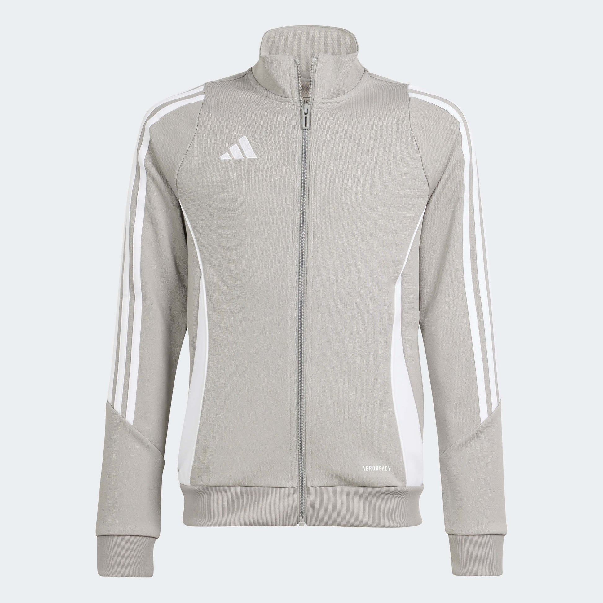 adidas YOUTH Tiro24 Training Jacket Team Mid Grey-White (Front)