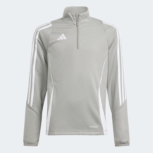 adidas YOUTH Tiro24 Training Top Team Mid Grey-White (Front)