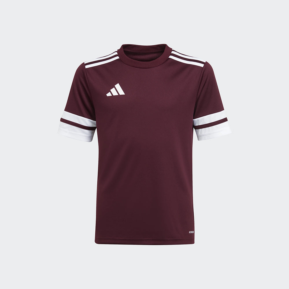 adidas Youth Squadra 25 Jersey Short Sleeve Team Maroon 2/White (Front)