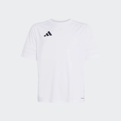 adidas Youth Squadra 25 Jersey Short Sleeve White/White/Black (Front)