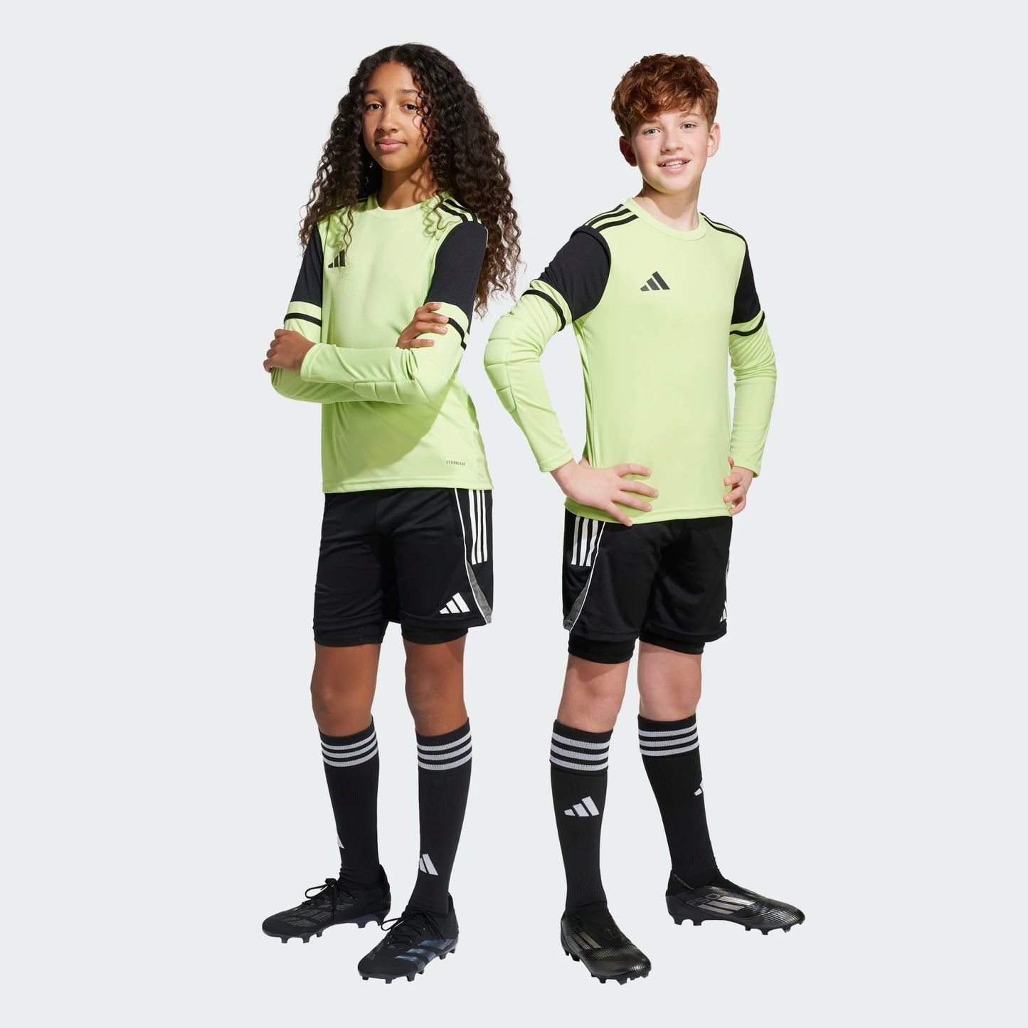 adidas Youth Squadra 25 Padded Goalkeeper Short Tights (Models - Front)