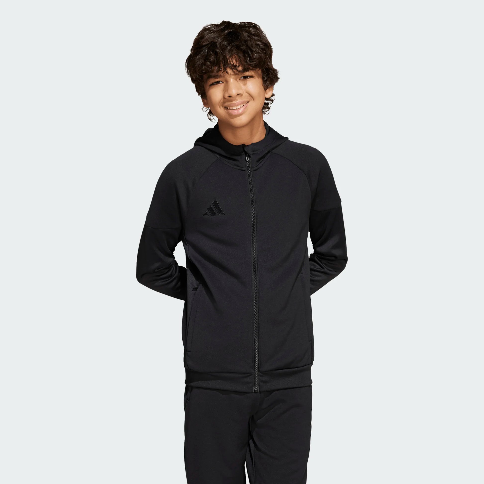 adidas Youth Tiro 25 TRAVELWEAR Hoody Black front 2