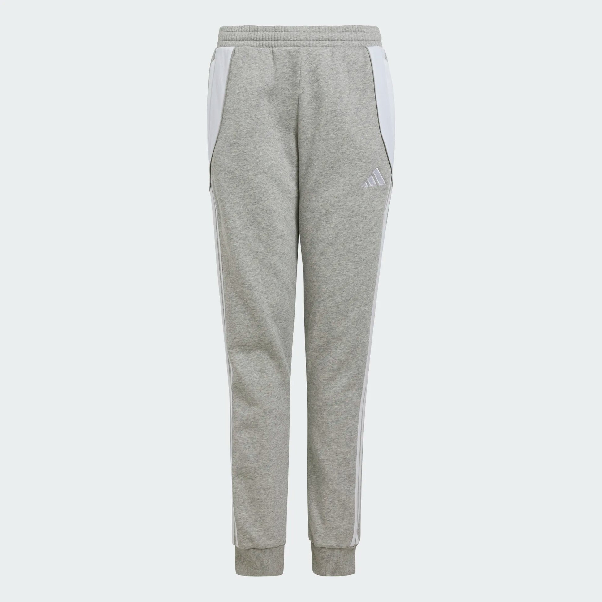 adidas Youth Tiro 24 Sweat Pants Medium Grey Heather/White (Front)