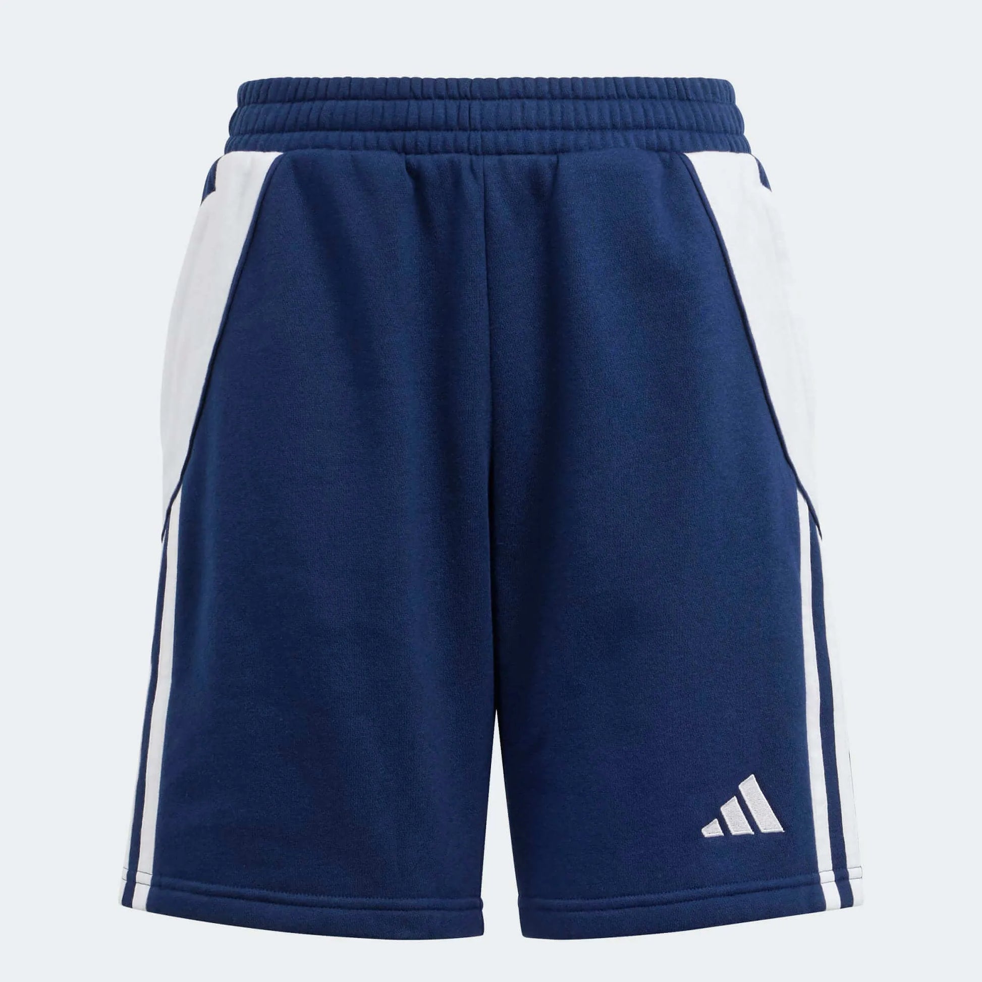 adidas Youth Tiro 24 Sweat Shorts Team Navy Blue 2/White (Front)