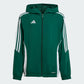 adidas Youth Tiro 24 Windbreaker Team Dark Green/White (Front)